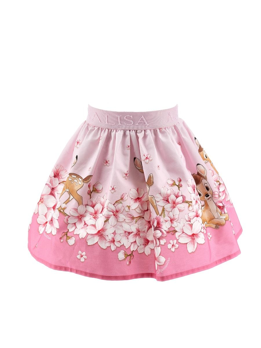 Monnalisa Bambi Print Skirt