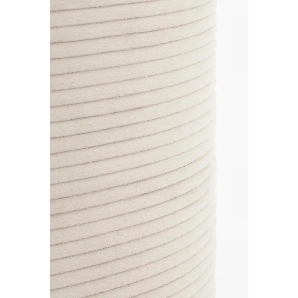 Mica Decorations Poef met Opbergruimte - H41 x Ø42 cm - Off-white