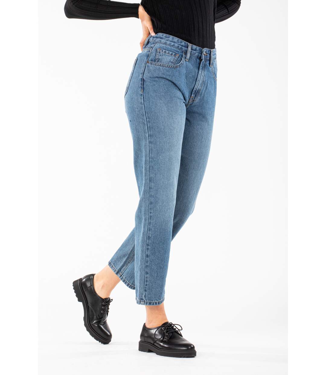 Jeans coupe droite DANAE BLEU