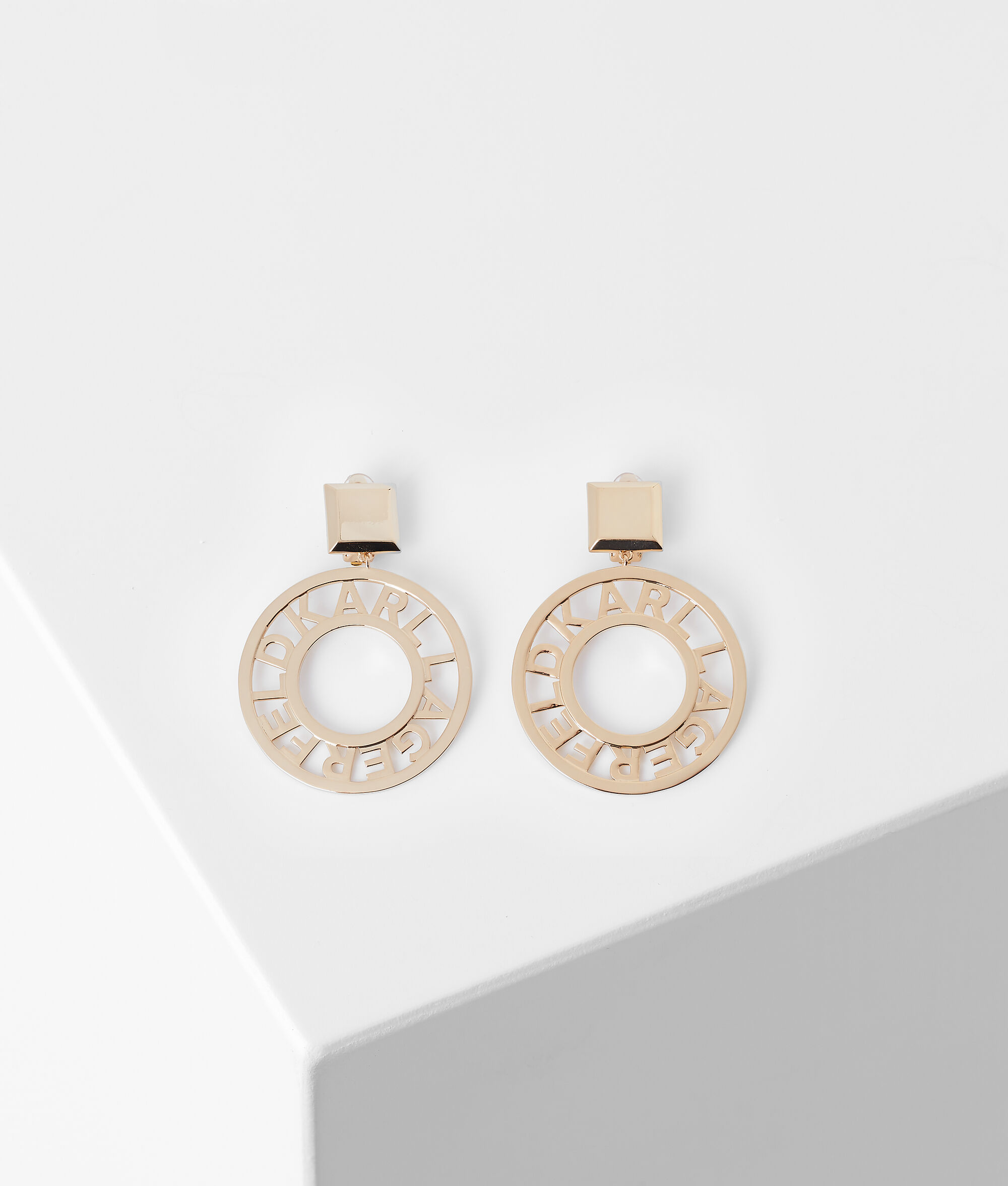 BOUCLES D'OREILLES CLIP AVEC LOGO K/CIRCLE ARCHIVE