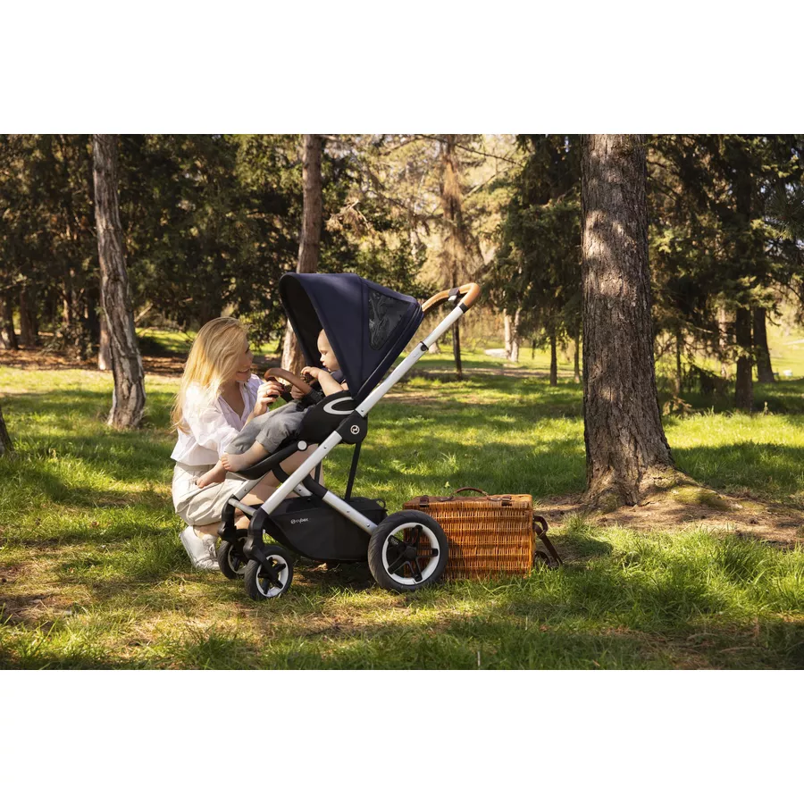 cybex GOLD Kinderwagen Talos S Lux Silver Navy Blue