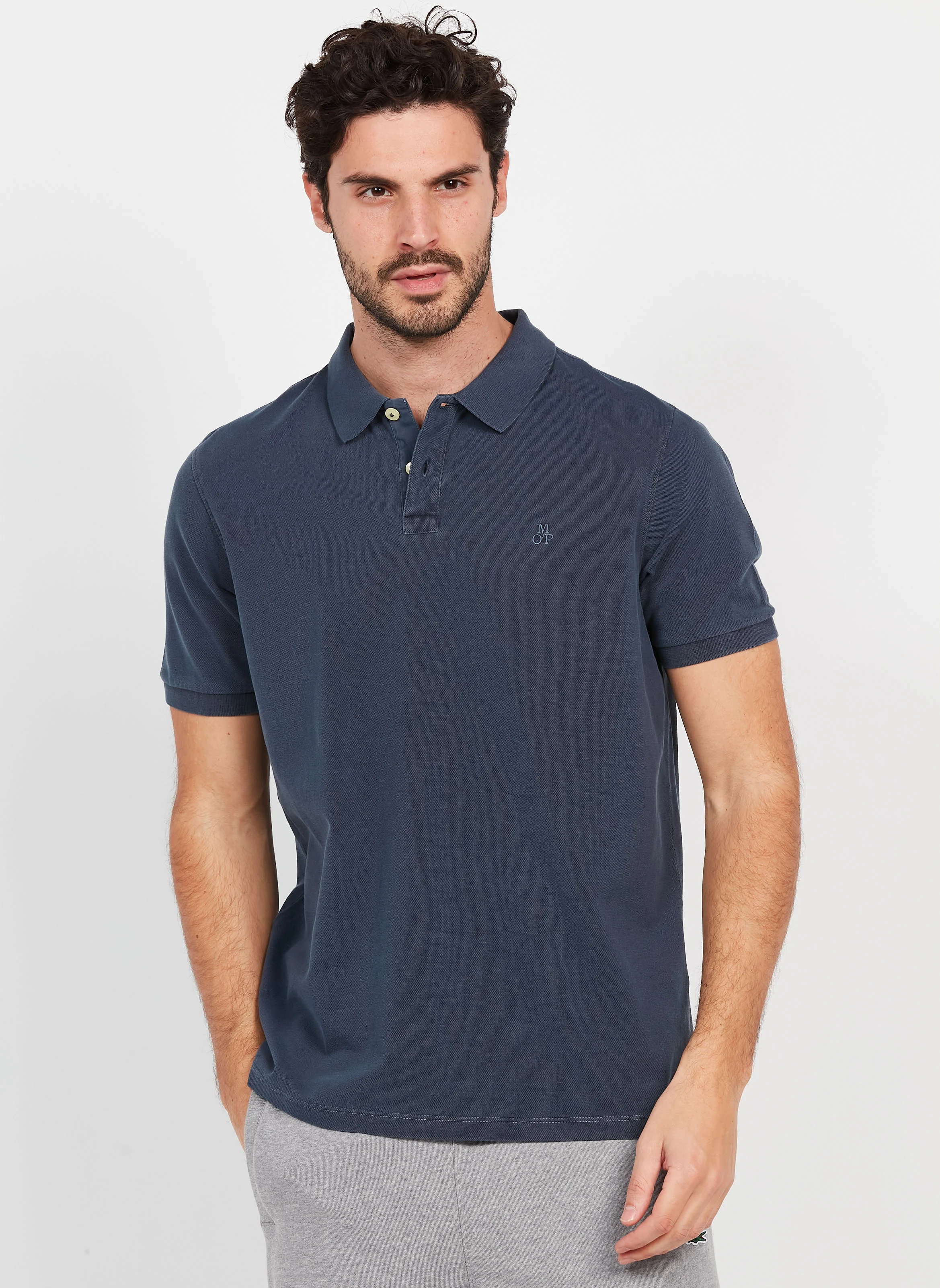 Polo regular-fit en coton bio | Bleu
