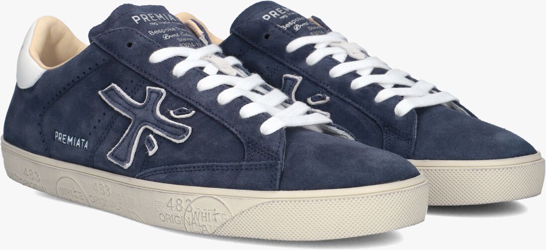blauwe premiata lage sneakers steven