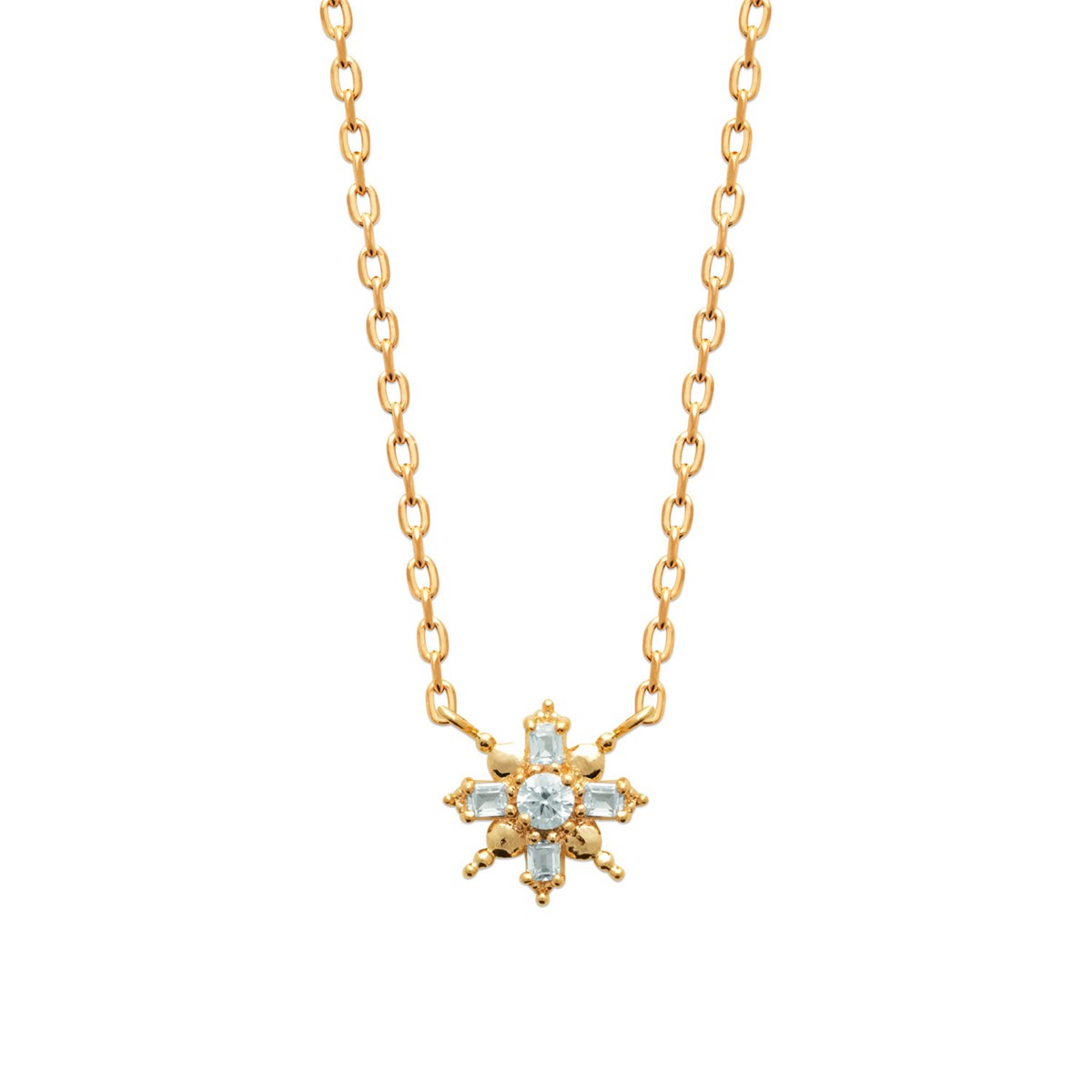 Collier Brillaxis flocon empierré