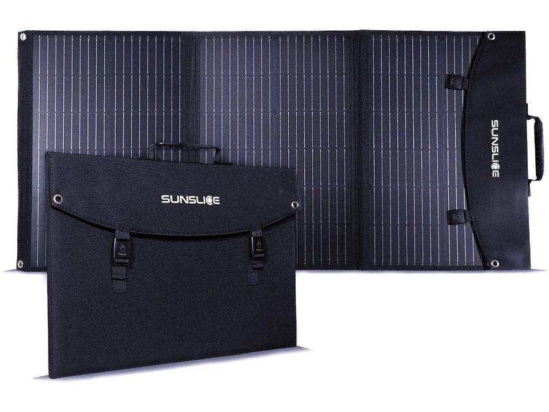 SunSlice Solarpanel Fusion 100 100 W Leistungsstarkes 100W tragbares Solarpanel mit verschiedenen Ladeausgängen und faltbarem Design