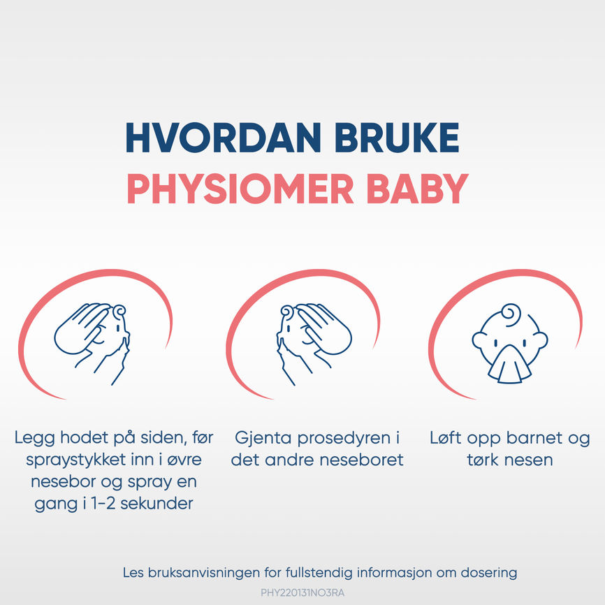 Physiomer Baby nesespray saltvannsskylling 115 ml