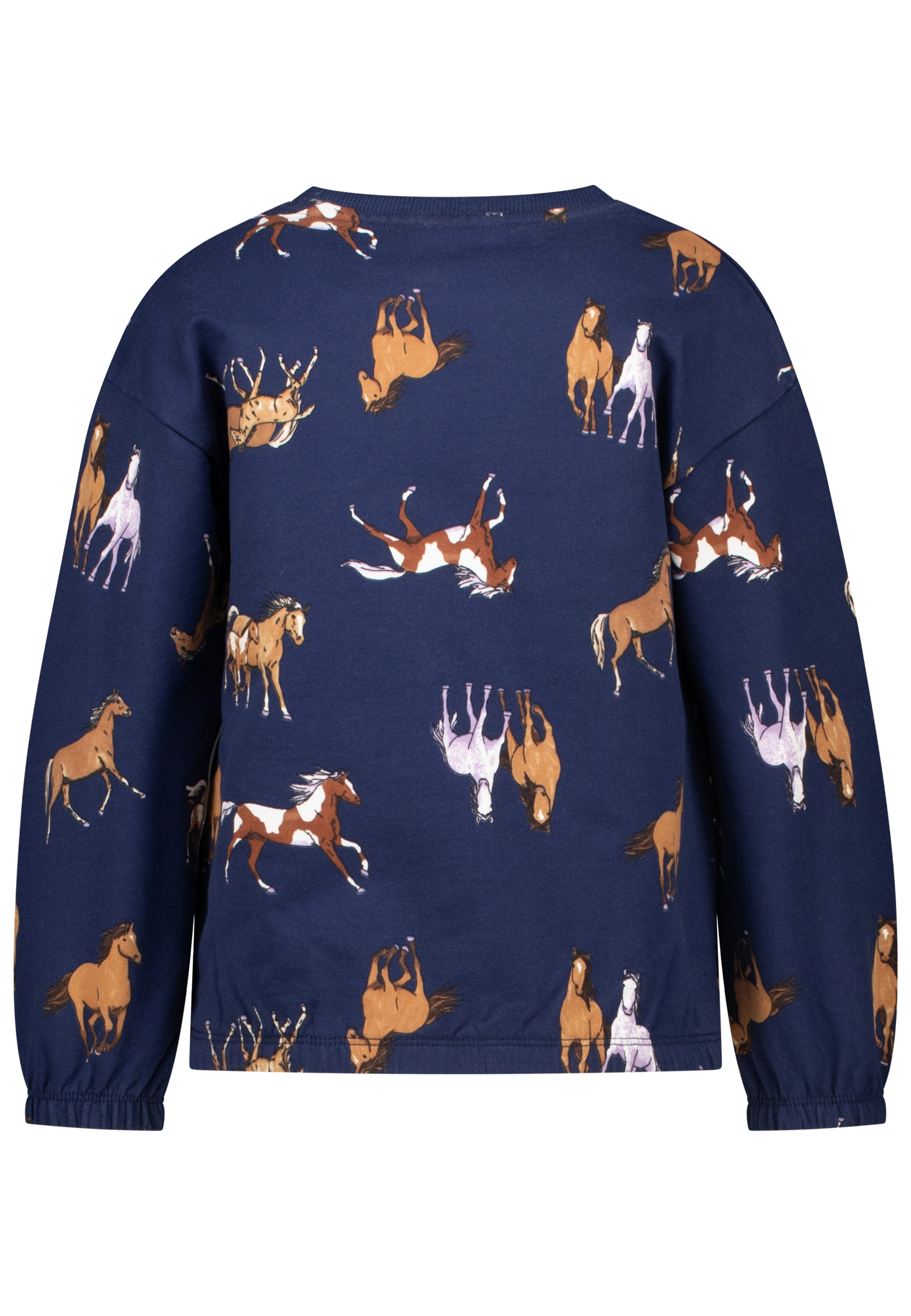 Sweatshirt HORSES AOP in true navy