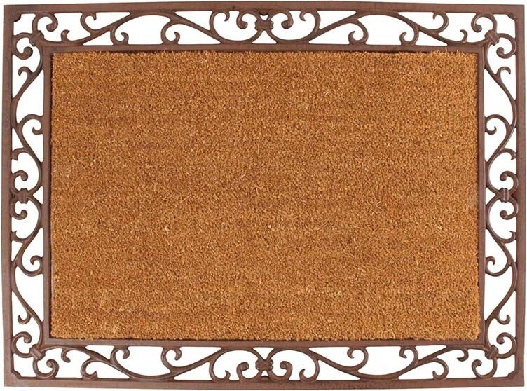 Esschert Design kokosmat met rubber naturel 74,5 x 55,3 cm