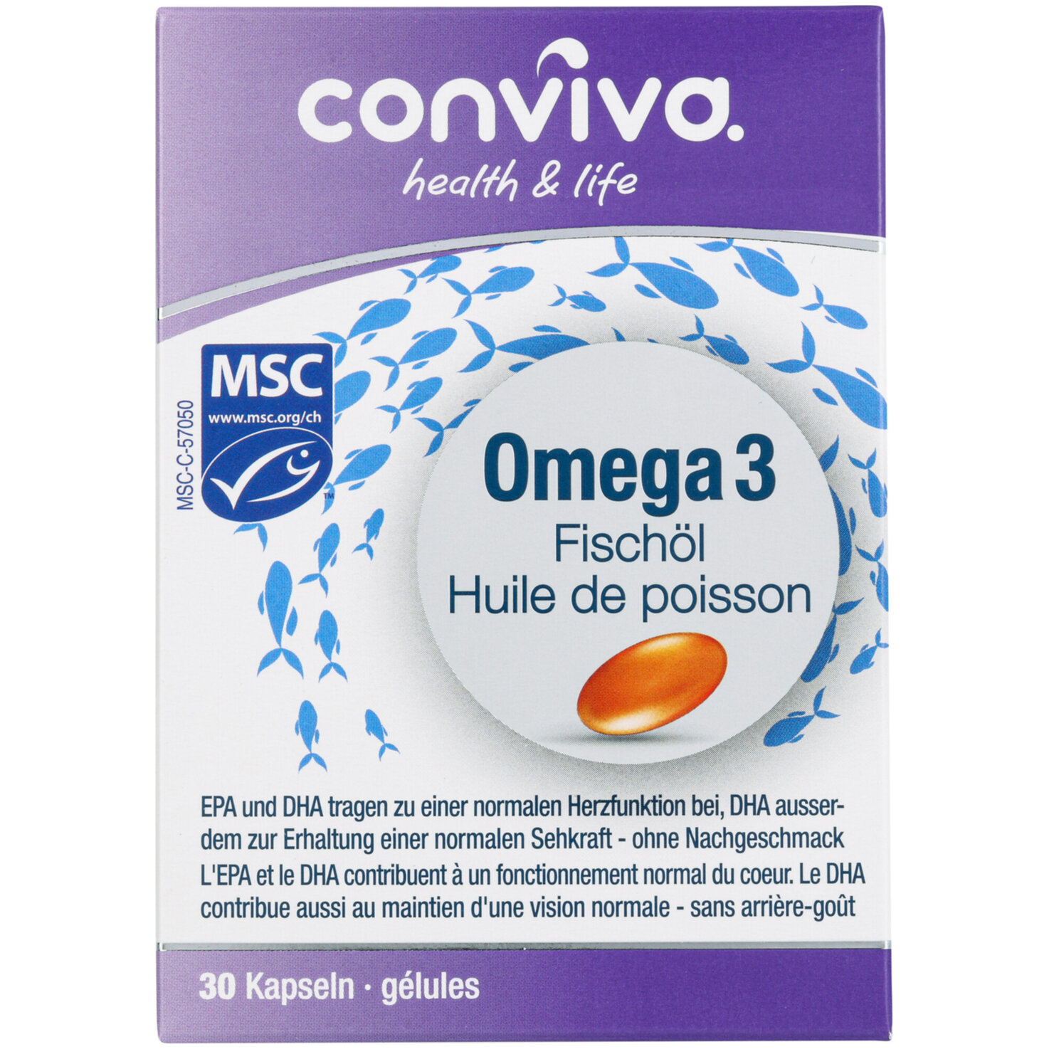 conviva Omega3 Fischöl Kapseln 30 Stück