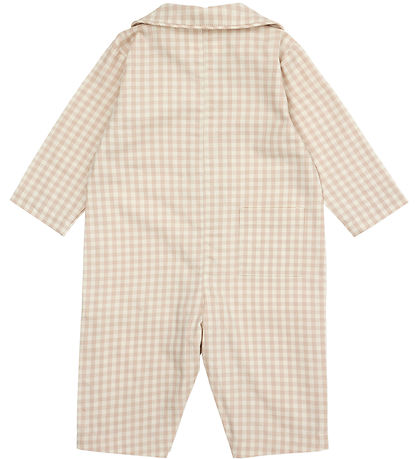 Lalaby Schlafanzug - Classic+ - Beigefarbenes Gingham