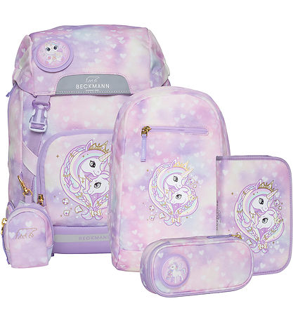 Beckmann Schulranzen-Set - Classic+ Maxi - Unicorn Princess Purp