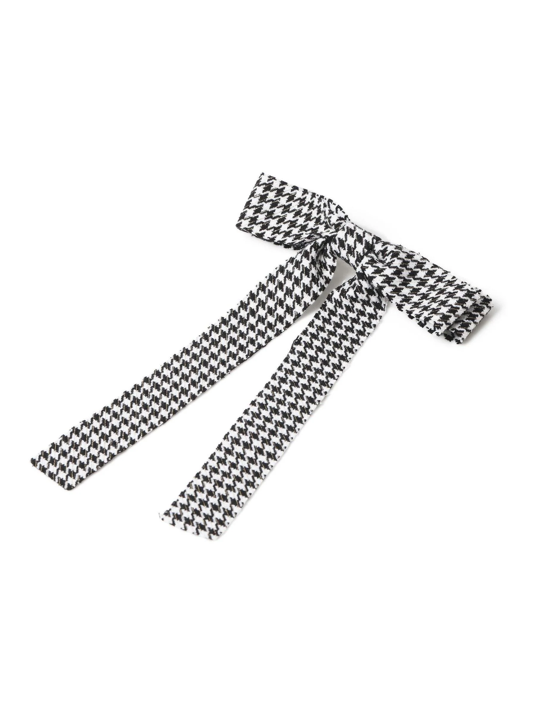 Aela Houndstooth Black and White Hair Bow
