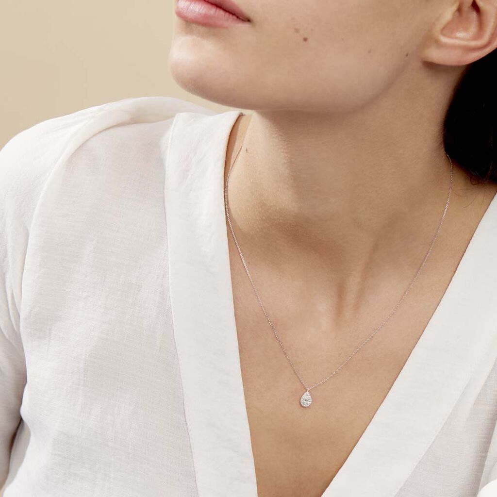 Collier Georgina Or Blanc Diamant