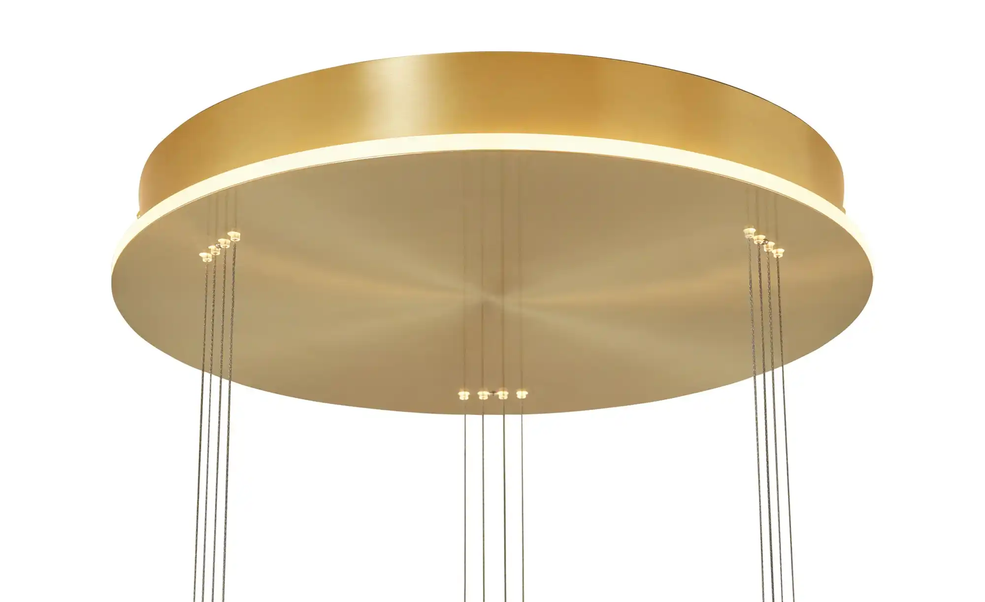 HELL-höllisch gutes Licht LED-Pendelleuchte, 3-flammig, Rondell, messing