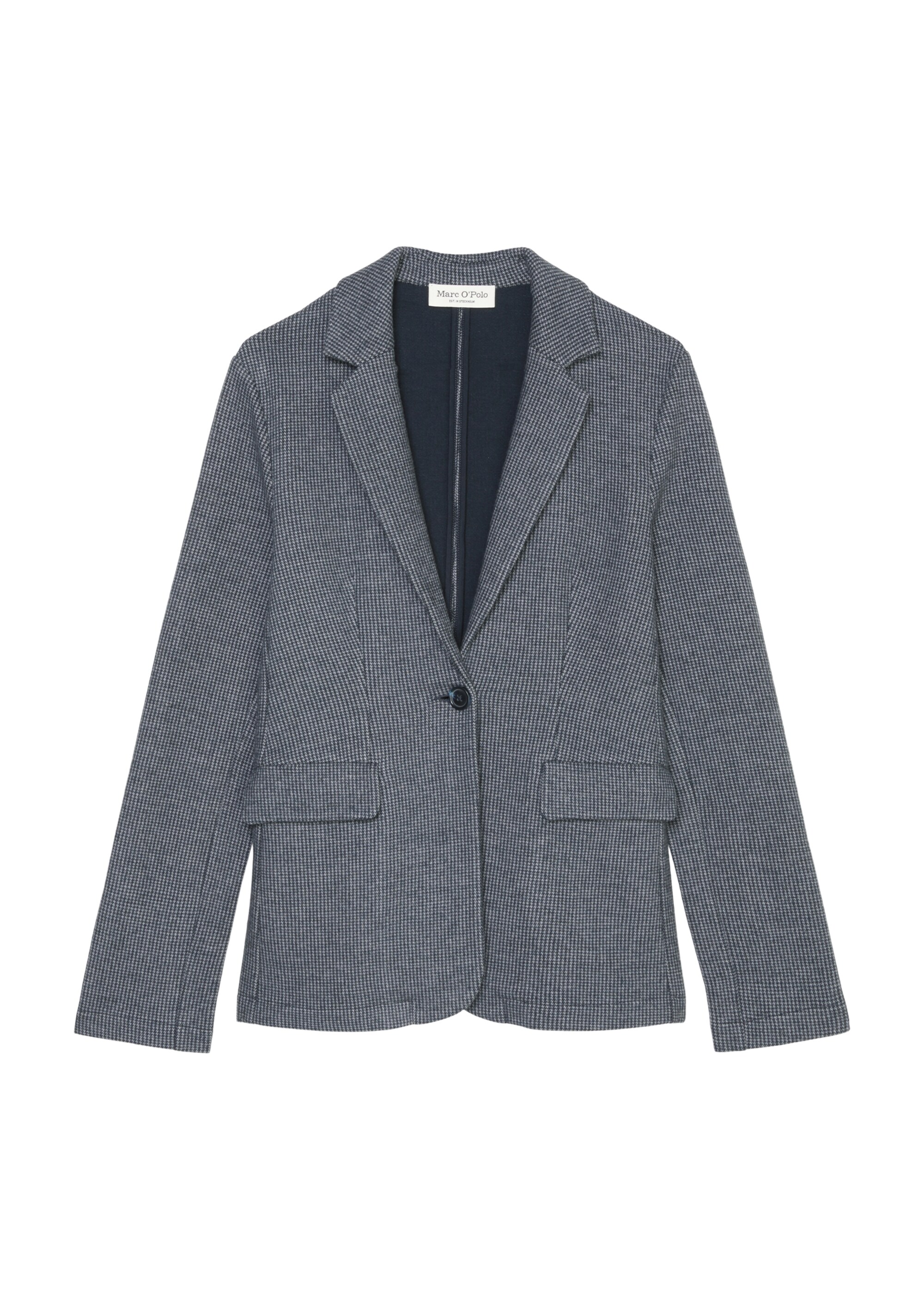 Jerseyblazer fittedmit Mini-Pepita-Muster