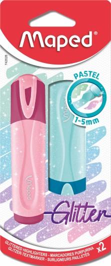 Marcadores Glitter Pastel 2 unidades Maped