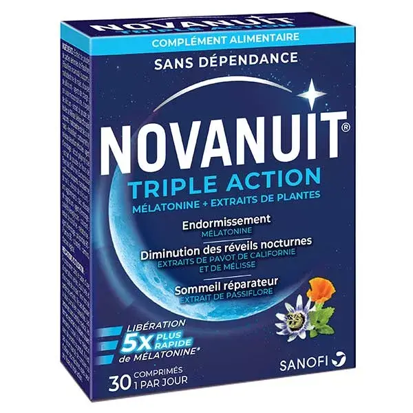 Novanuit Tripla Ação para Dormir 30 comprimidos