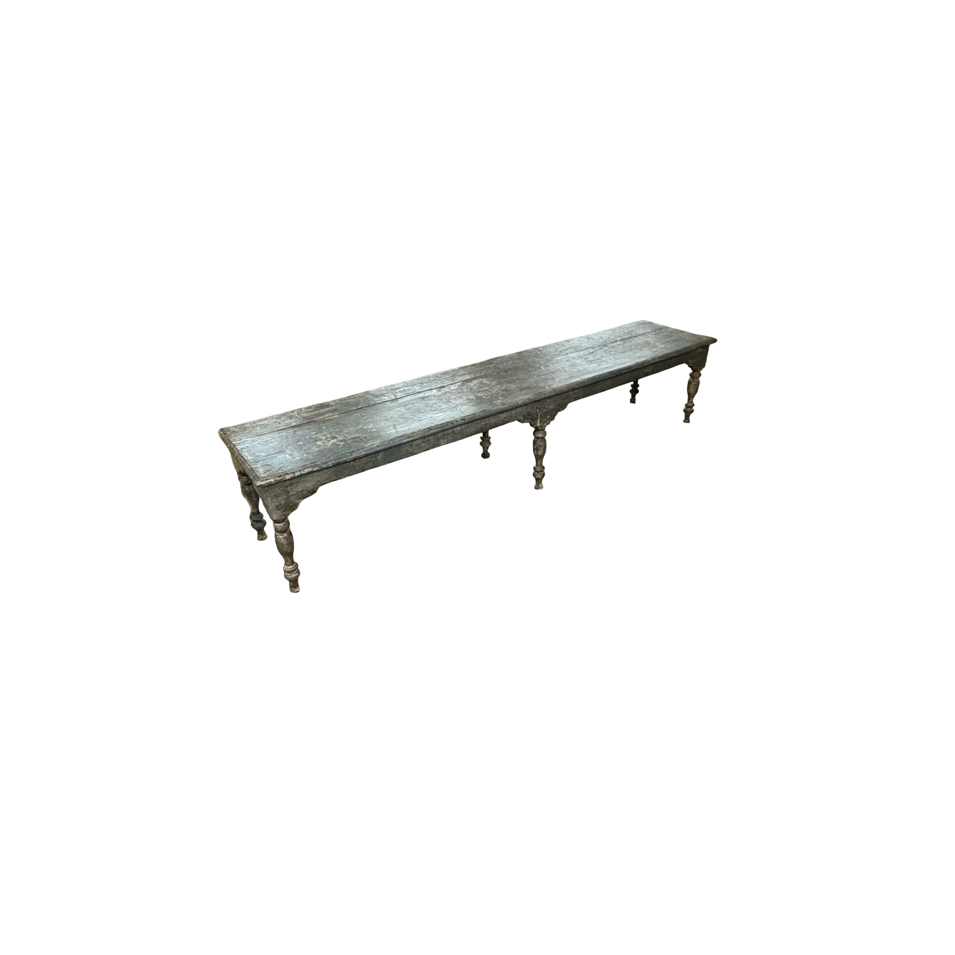 Salontafel blauw met 6 poten uniek