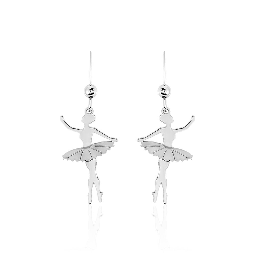 Boucles D'oreilles Pendantes Ritej Argent Blanc