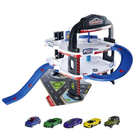 Majorette Urban Garage + 5 Cars