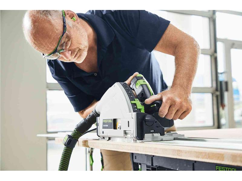 FESTOOL Tauchsäge TS 55 FEBQ-Plus FS Präzise Tauchschnitte bis 55 mm Materialstärke inklusive Führungsschiene