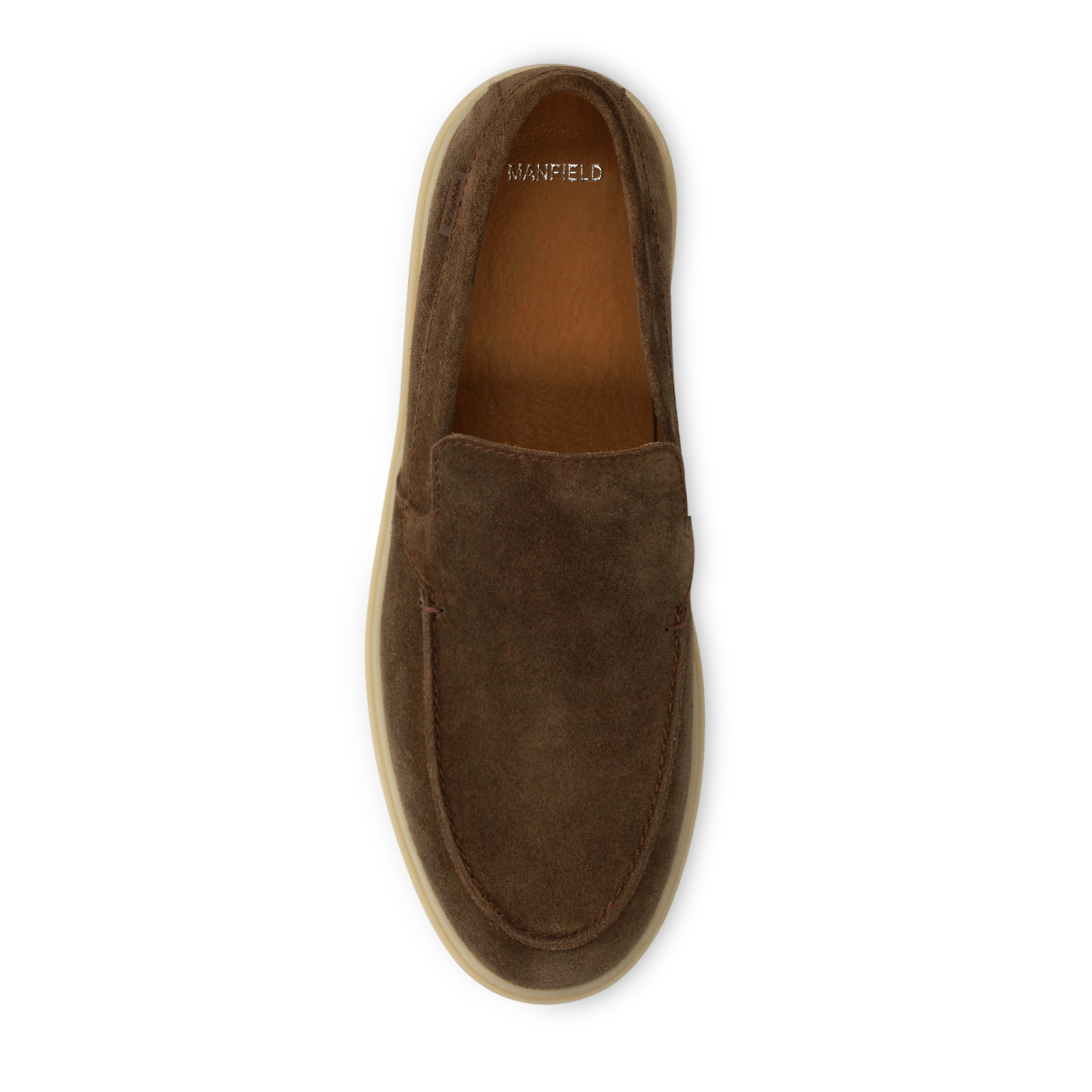 Bruine suède loafers