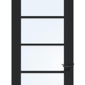 Arne & Bodil binnendeur ABD516 blank glas - diep zwart afgelakt