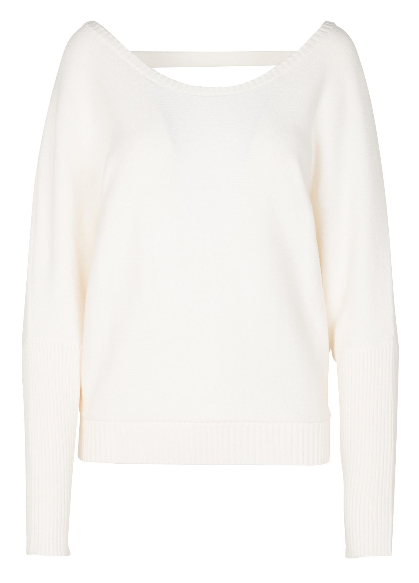MKNOT - Pull col rond dos en V | Beige