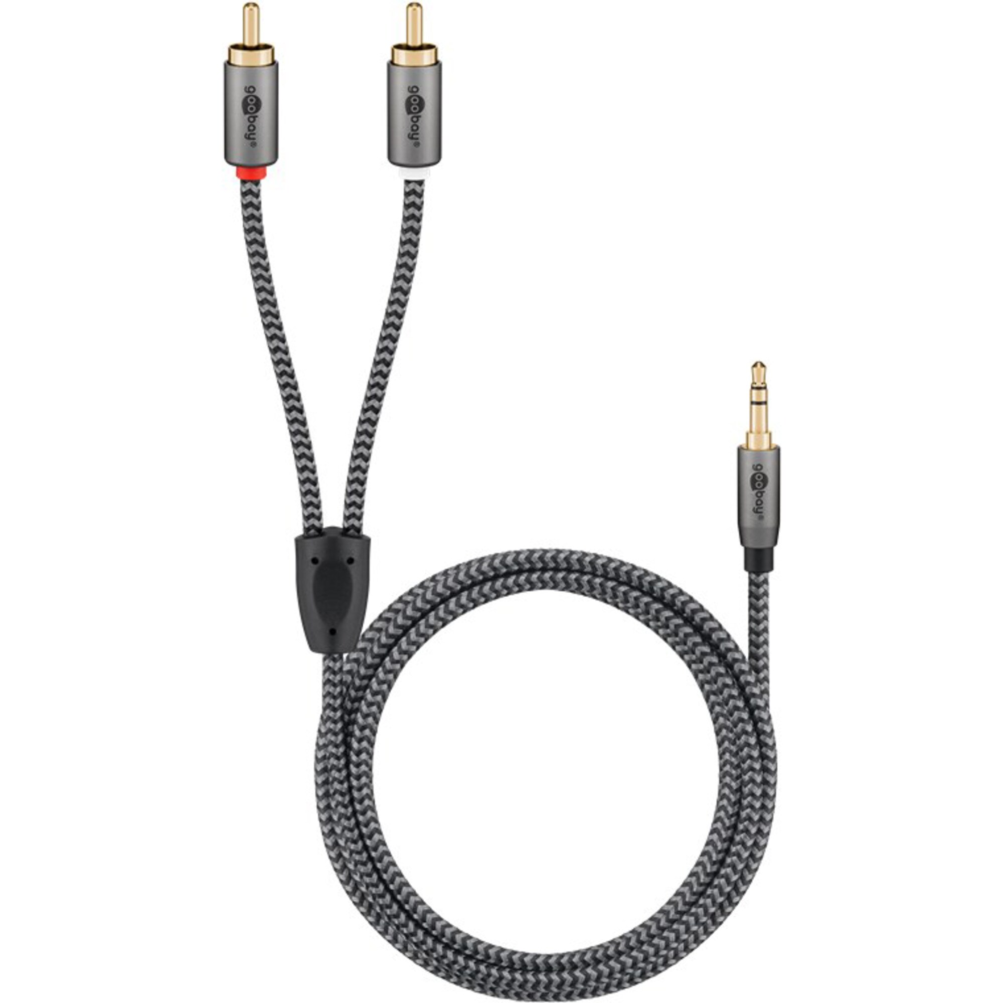 goobay Kabel Plus Audio Adapterkabel AUX 3,5mm Klinke > Stereo-Cinch Stecker