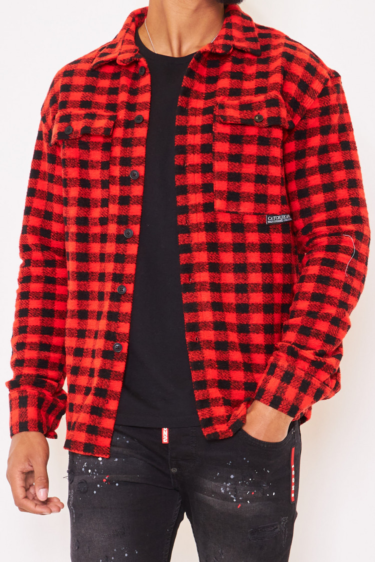 Chemise rouge à carreaux