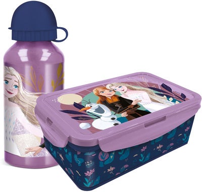 Disney Frozen Matboks og Flaske, Lilla