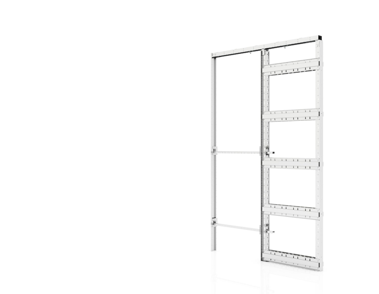 Schuifdeursysteem ClassicPocket CPH-1 voor enkelvoudige houten deurvleugels in gipsplaat- en houtskeletbouw CW75/100 voor deurvleugelafmeting 735x2110mm