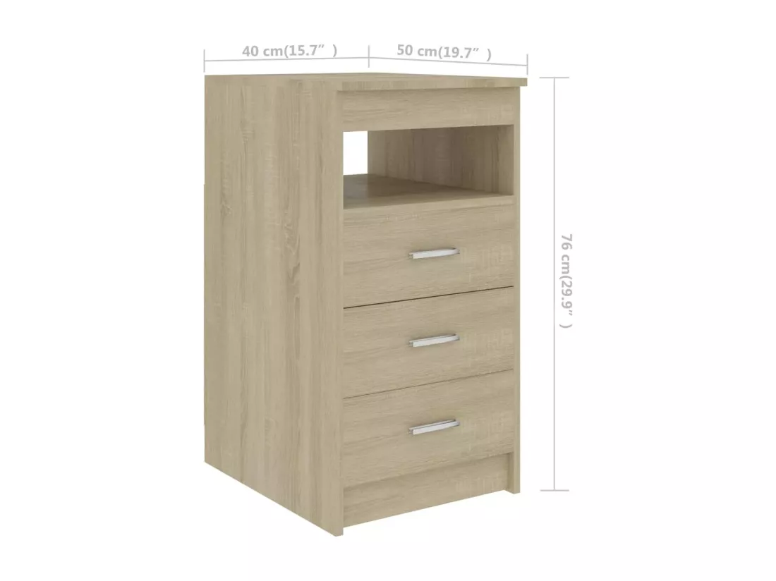Bureau Chêne sonoma 140x50x76 cm Aggloméré