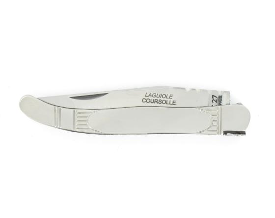 Laguiole - Inox - Manche Inox Couteau de poche par Coursolle