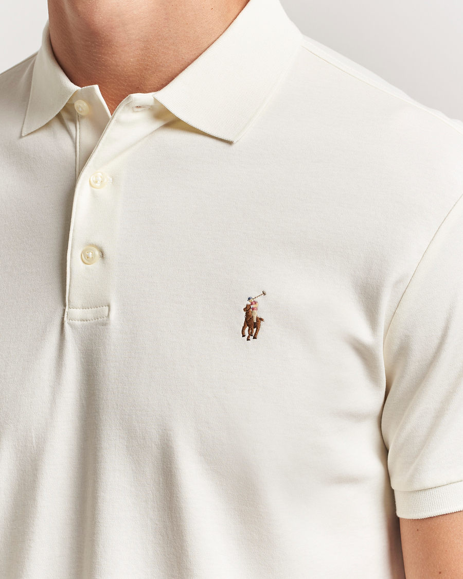 Polo Ralph Lauren Luxury Pima Cotton Polo Pale Cream