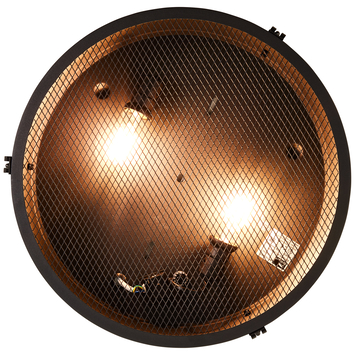 Brilliant plafondlamp Zois E27 2-lichts zwart