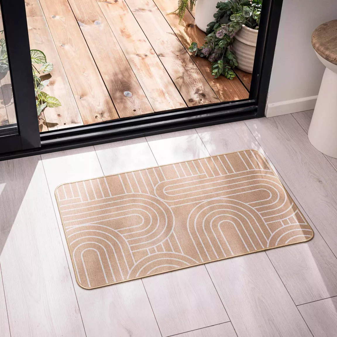 Tapis tissé antidérapant (45 x 75 cm) Modul Blanc