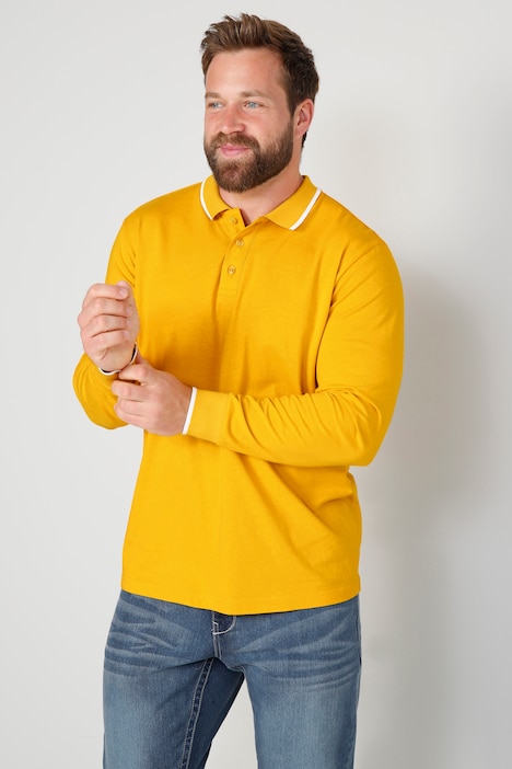 Boston Park Poloshirt, Langarm, Kontrast-Polokragen