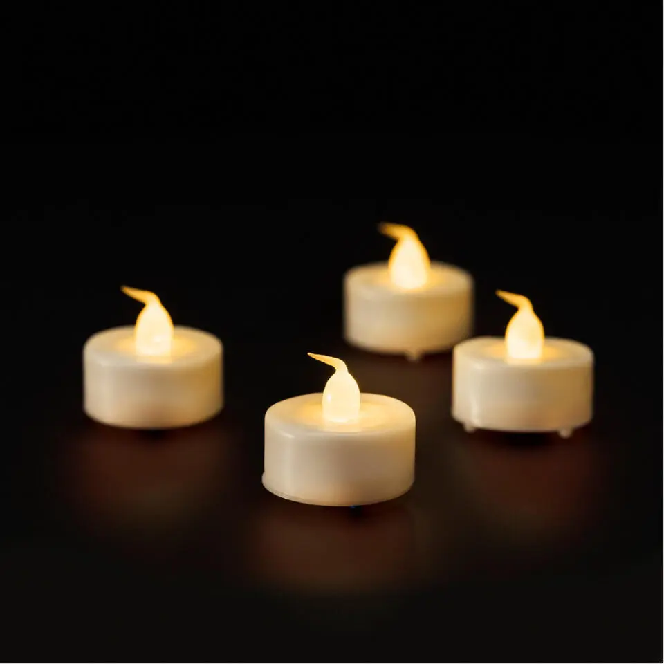 Lumineo LED waxinelichtjes - 4x stuks - wit
