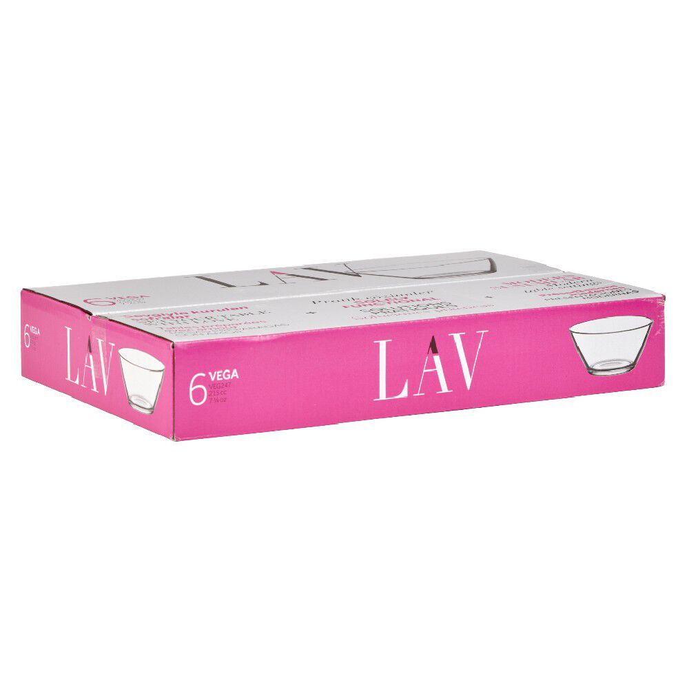 Verrine LAV en verre transparent 25 cl x6