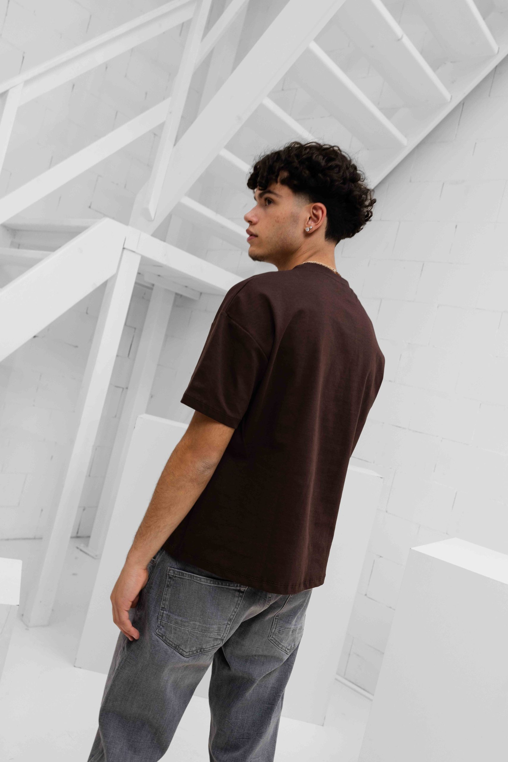 Richesse Matt Essential T-Shirt Heren Donkerbruin