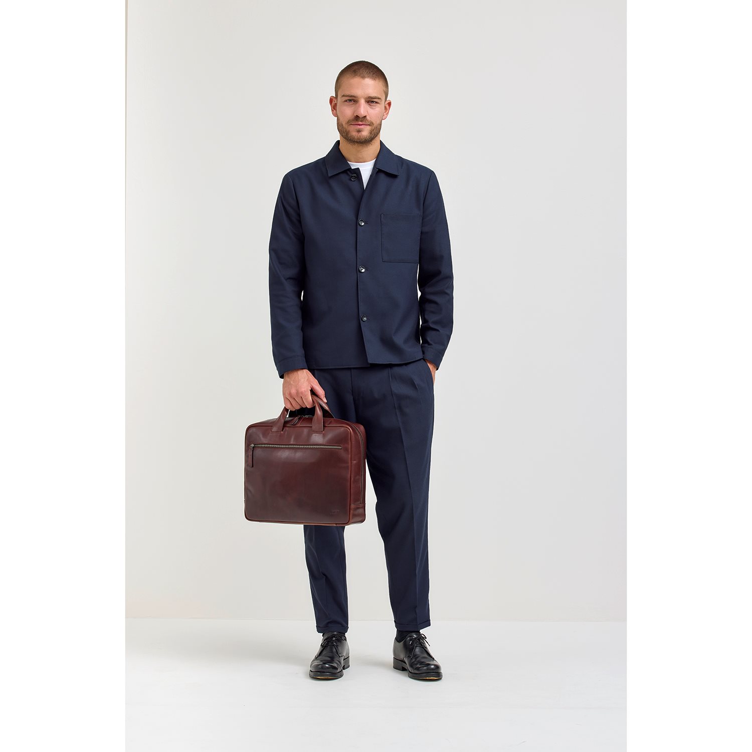 Jost Lund Businessbag S 1 Comp. brown