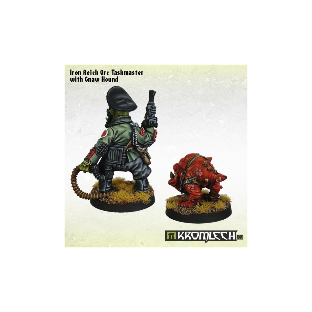 Iron Reich Orc Taskmaster with Gnaw Hound