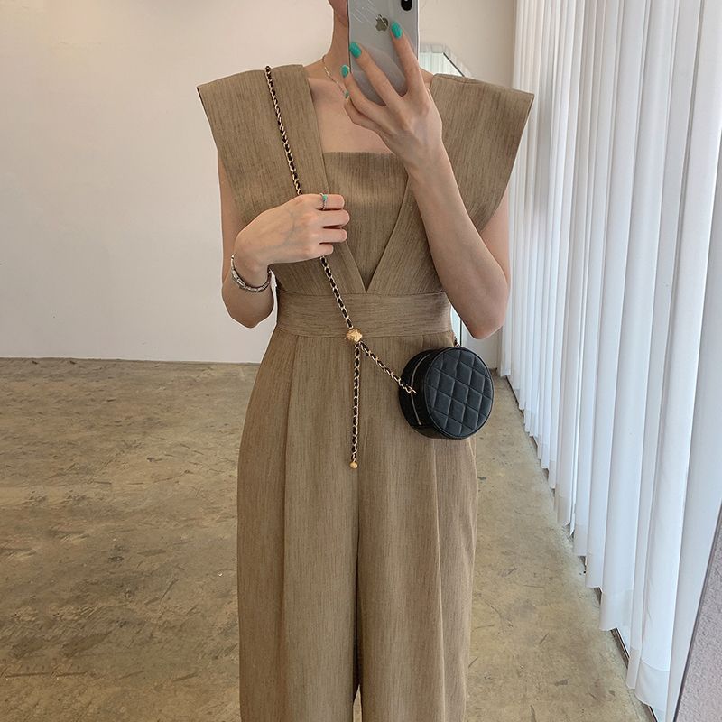 Coris - Mouwloze jumpsuit met wijde pijpen