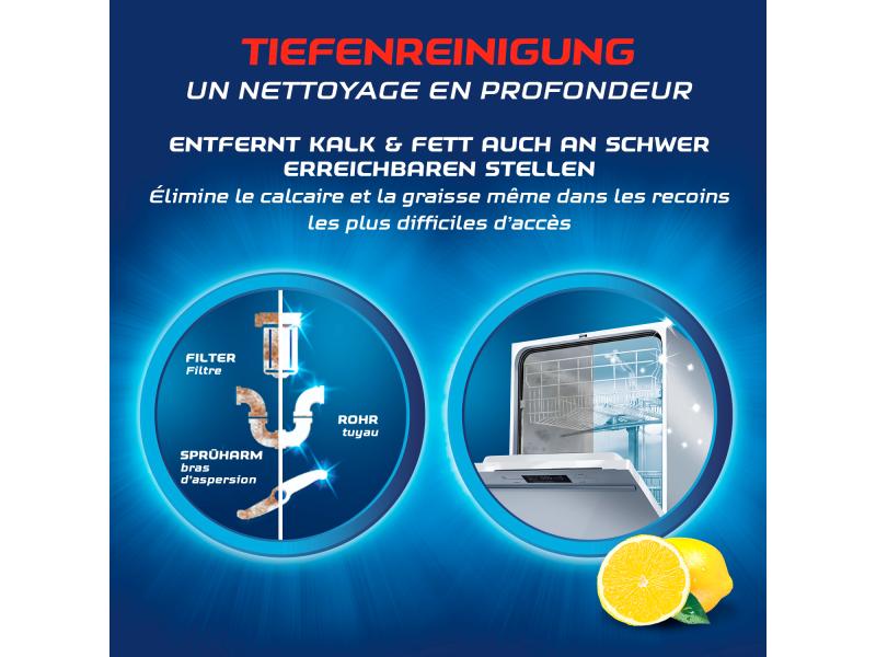 Finish Spülmaschinenpflege Maschinentiefenreiniger Citrus 2 Spülmaschinenreiniger gegen Kalk & Fett-Ablagerungen