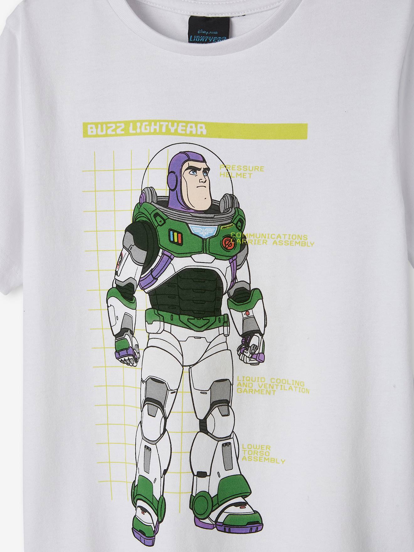 Camiseta infantil DS Pixar® Buzz Lightyear, branca.