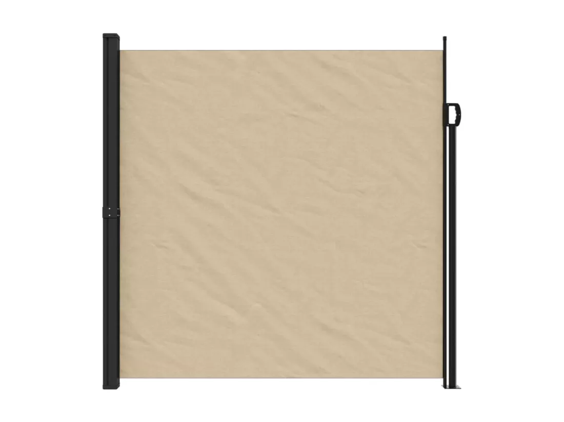 Auvent latéral rétractable beige 200x500 cm