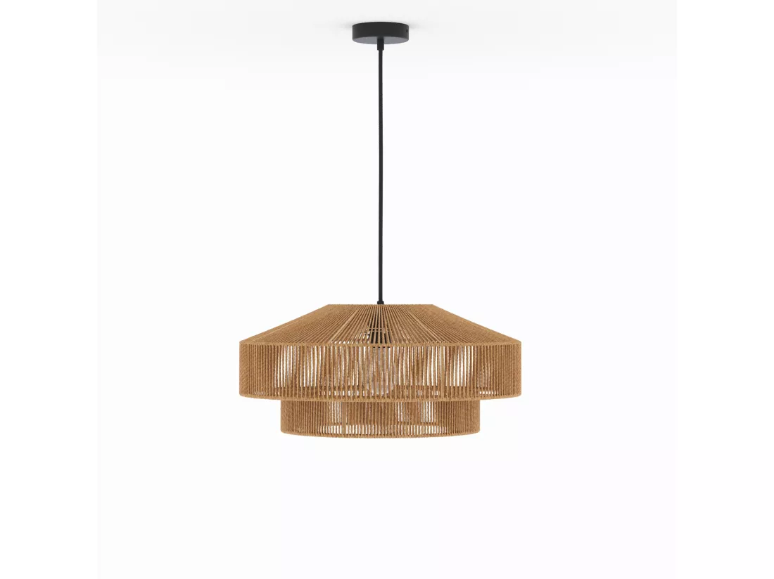 Suspension ronde en papier de corde 60 cm - Clairia
