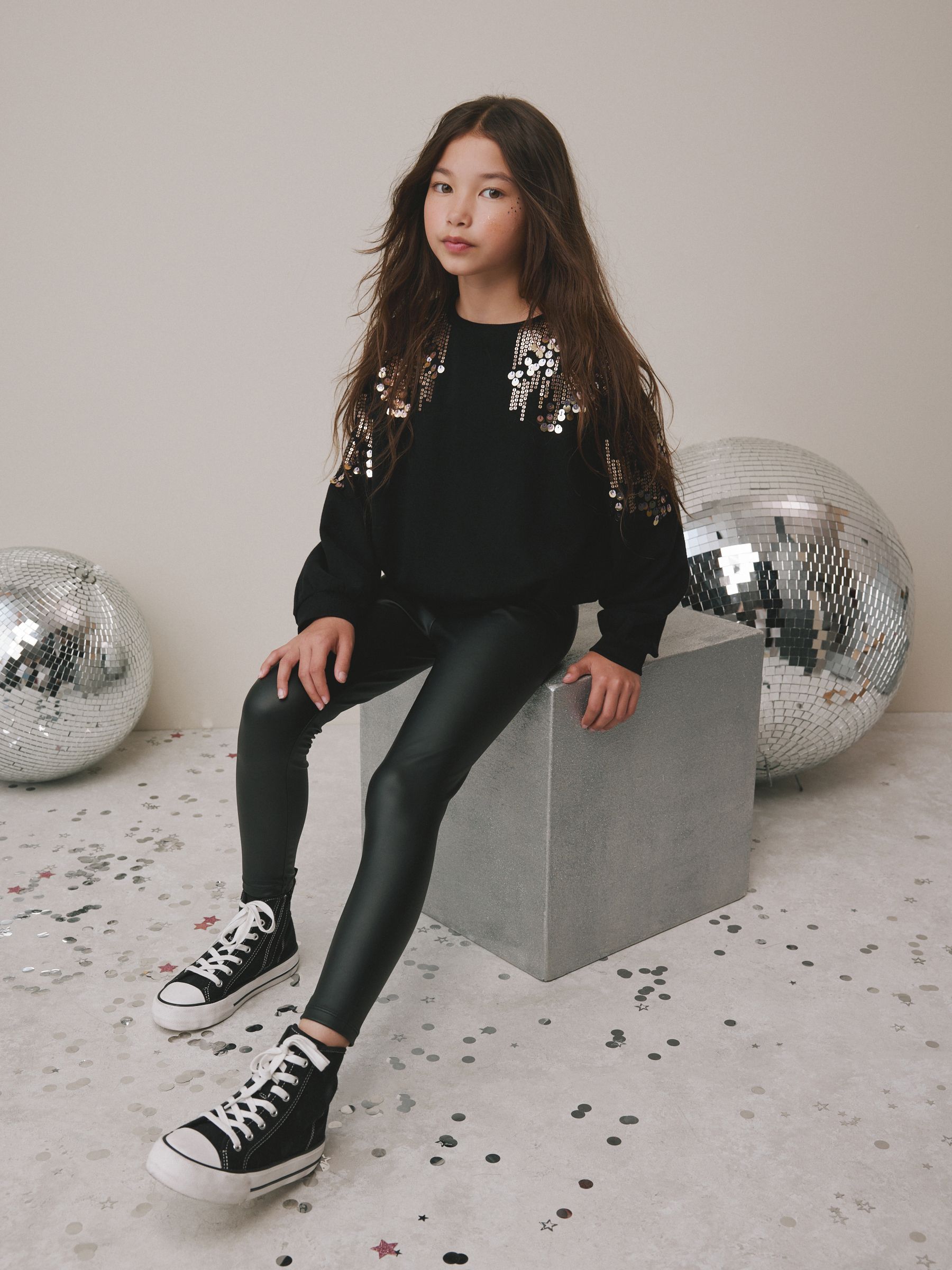 Zwart - Gecoate feestlegging (3-16jr)