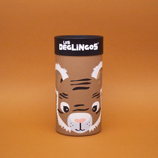 Peluche en boîte Petit Simply   Spéculos le tigre Marron        de               Les Déglingos